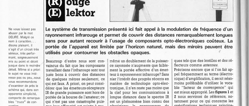 DELIRE : émetteur/récepteur à longue portée IR