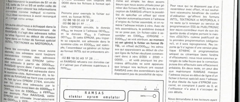 RAMSAS Le simulateur d`EPROM universel