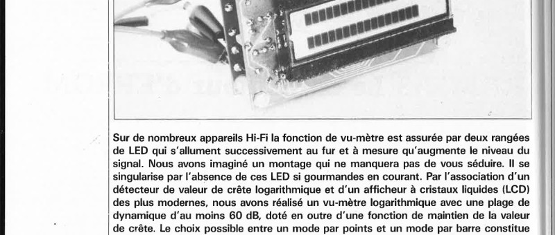vu-mètre logarithmique à LCD