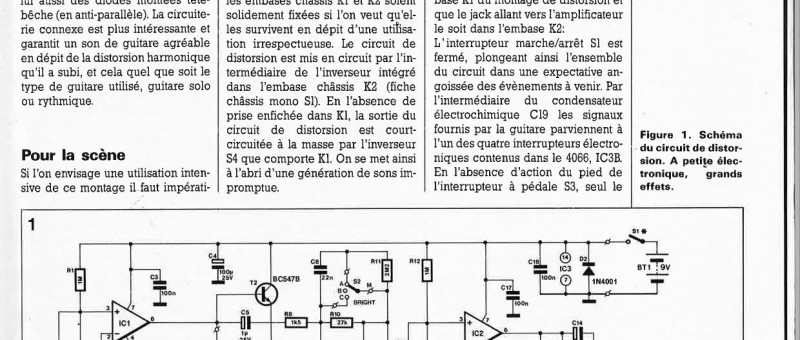 CIRCUIT DE DISTORSION POUR GUITARE