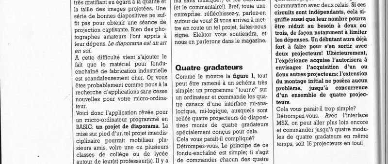 QUADRUPLE FONDU-ENCHAIN comm.andé par micro-ordinateur