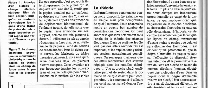 PLATEAU BLOQUE-PAPIER ELECTRO-STATIQUE