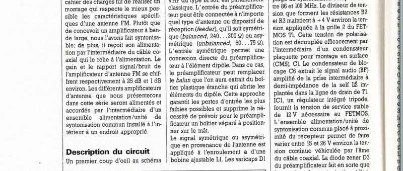 PREAMPLIFICATEU D`ANTENNE FM