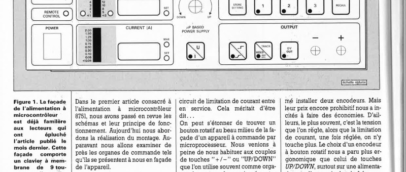 alimentation O ... 30 V/2,5 commandée par µP 8751