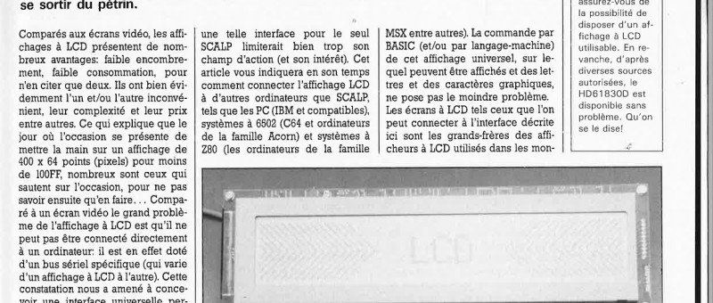 CONTROLEUR D`AFFICHAGE A LCD