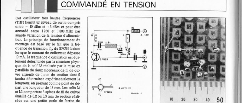 OSCILLATEUR THF COMMANDÉ EN TENSION