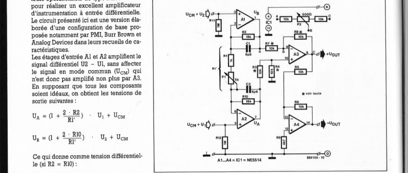 AMPLIFICATEUR D`INSTRUMENTATION