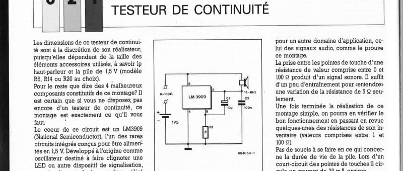 TESTEUR DE CONTINUITÉ