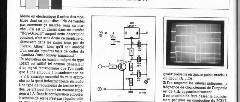 CLIGNOTEUR À LM317