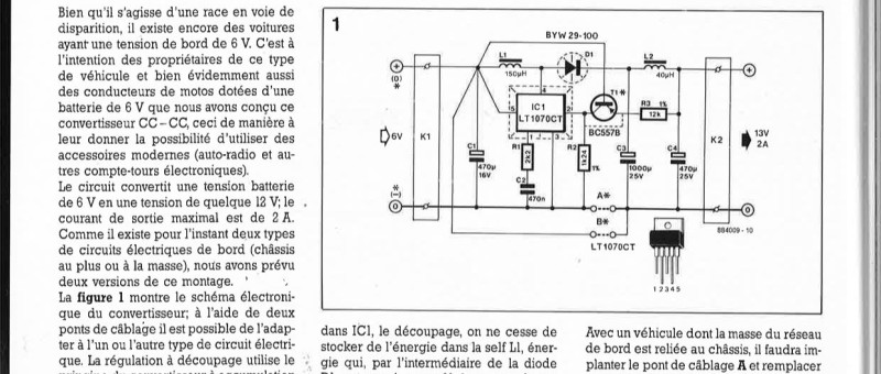 CONVERTISSEUR 6 V/12 V