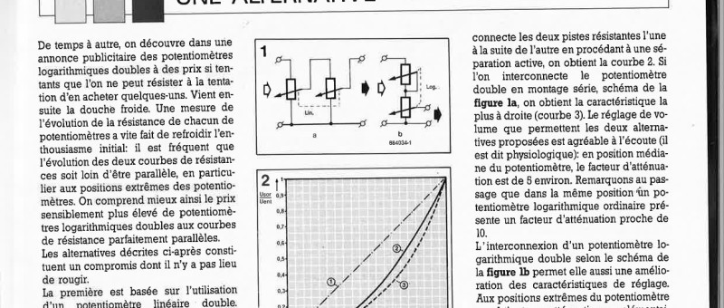 RÉGLAGE DE VOLUME: UNE ALTERNATIVE