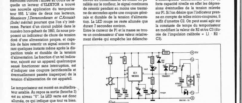 DÉTECTEUR DE COUPURE DE COURANT