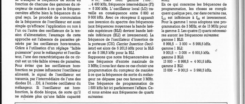 PRESCALER POUR FRÉQUENCEMÈTRE