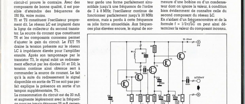 OSCILLATEUR LC BASSES-FRÉQUENCES