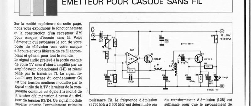 ÉMETTEUR POUR CASQUE SANS FIL