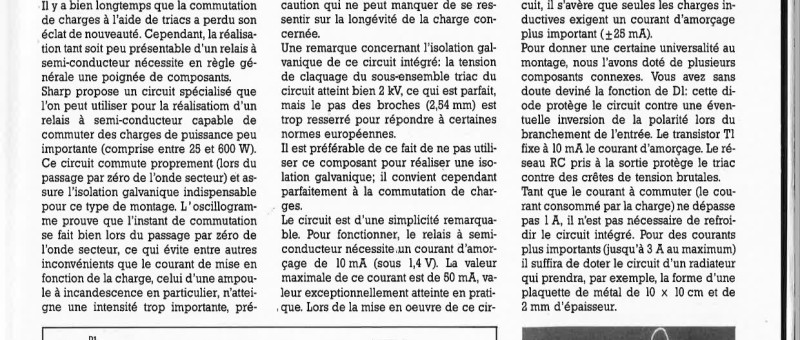 RELAIS À SEMI-CONDUCTEUR MONO-CIRCUIT 