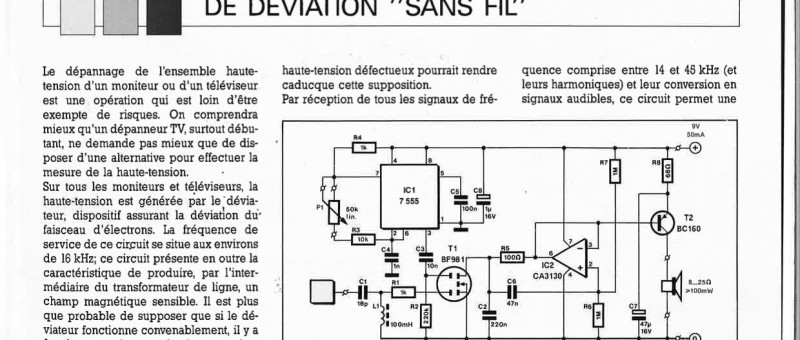 DÉTECTEUR DE TENSION DE DÉVIATION "SANS FIL` 