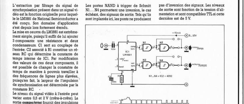 EXTRACTEUR DE SYNCHRO À LM 1881
