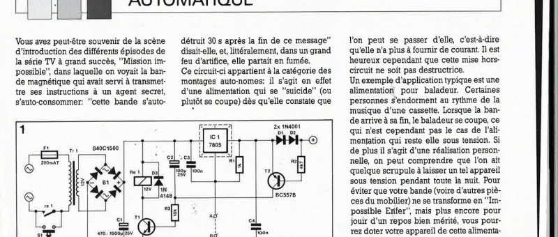 ALIMENTATION À COUPURE AUTOMATIQUE