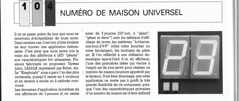 NUMÉRO DE MAISON UNIVERSEL
