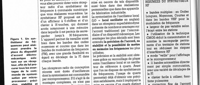 synthétiseur de fréquences HF commandé par μP (1)