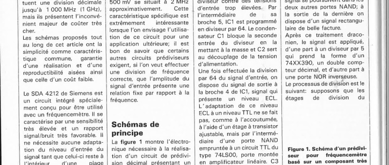 Applikator: un prédiviseur 1 GHz SDA 4212