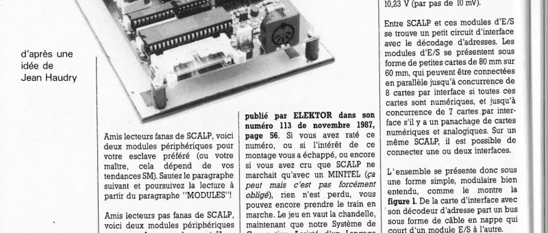 modules périphériques pour SCALP