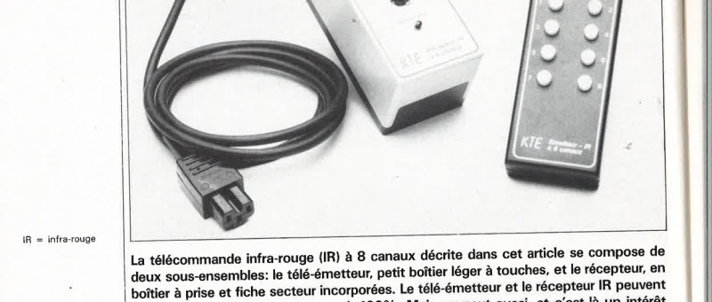 télécommande Infra-Rouge a 8 canaux