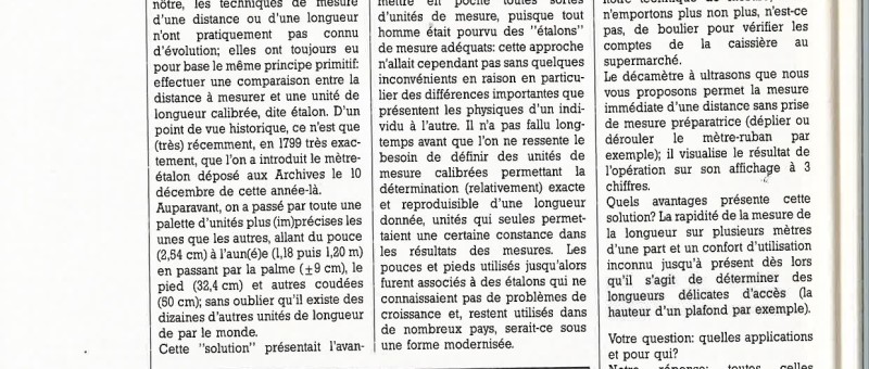 décamètre à ultrasons