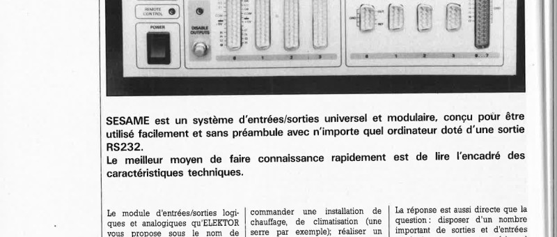 SESAME: Système d`Entrées/Sorties Autonome à Microcontrôleur d`Elektor