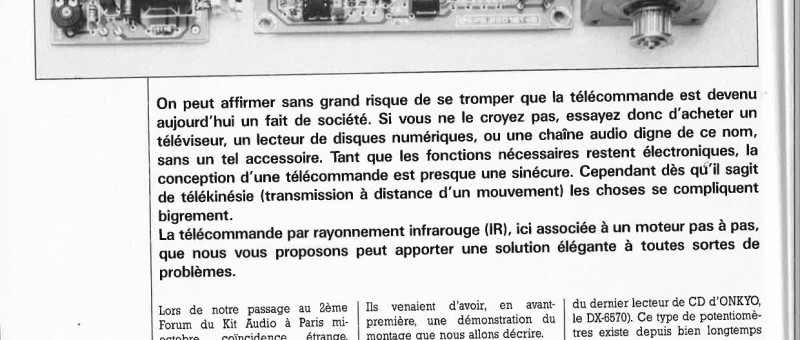 potentiomètre à télécommande IR