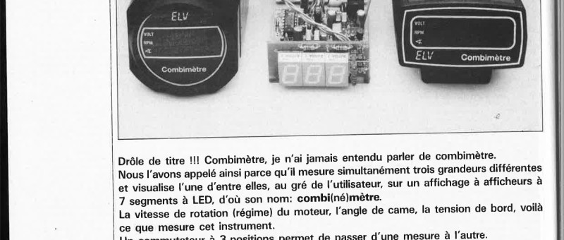 combimètre VOLT-RPM-DWEL 