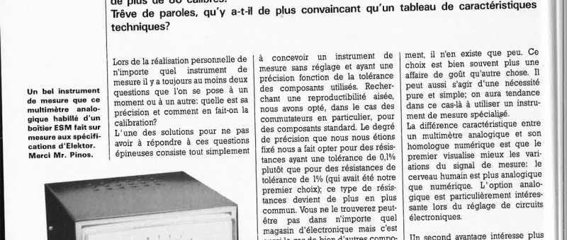 multimètre analogique