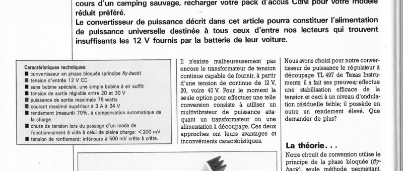 convertisseur de puissance 12V - 23V/3A