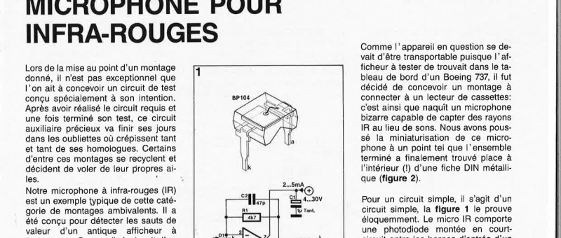 MICROPHONE POUR INFRA-ROUGES