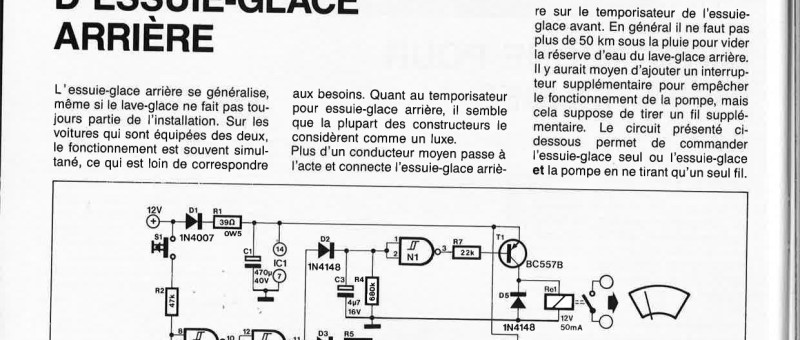 TEMPORISATEUR D`ESSUIE-GLACE ARRIÈRE