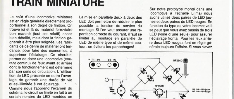 FEUX A/R POUR TRAIN MINIATURE