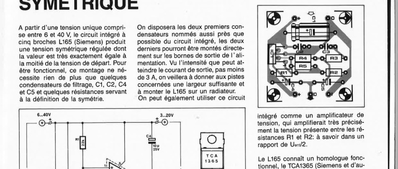 ALIMENTATION SYMÉTRIQUE 