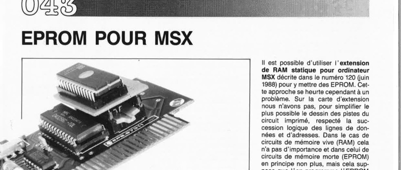 EPROM POUR MSX