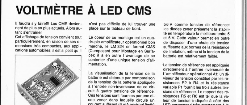 VOLTMÈTRE À LED CMS
