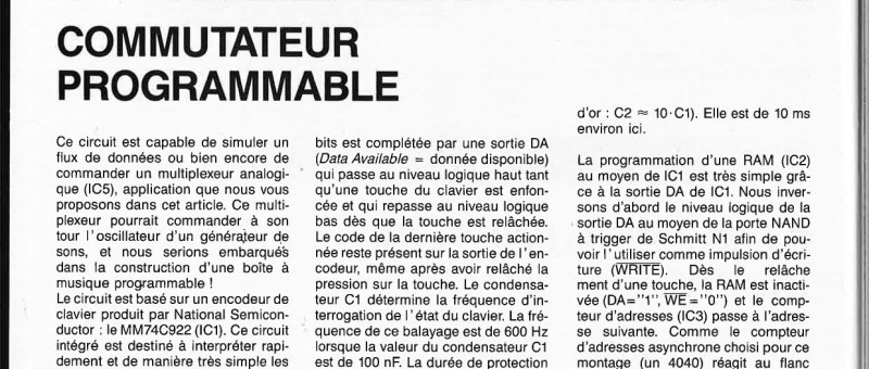COMMUTATEUR PROGRAMMABLE