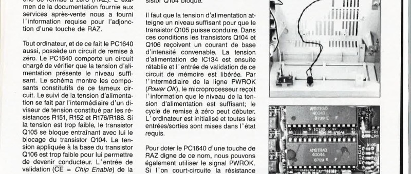 TOUCHE DE RAZ POUR LE PC1640