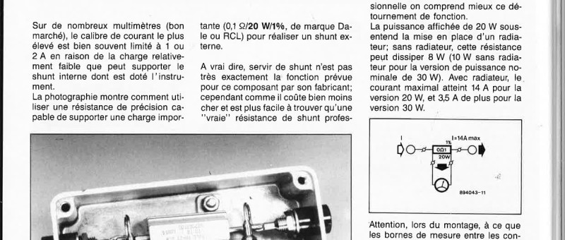 SHUNT POUR MULTIMÈTRE