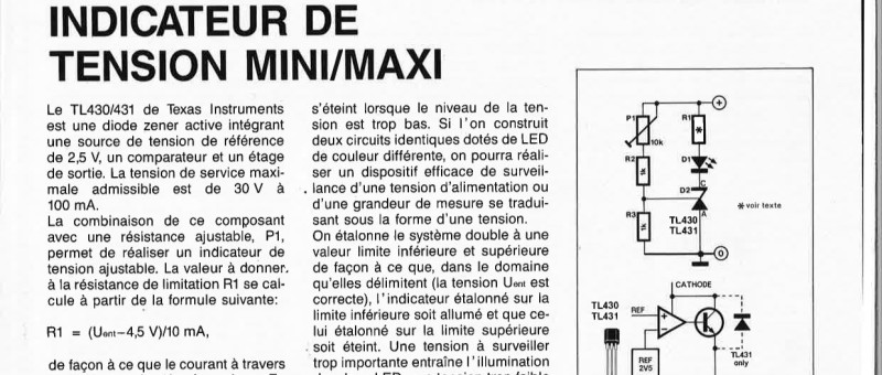 INDICATEUR DE TENSION MINI/MAXI