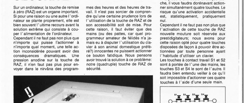 TOUCHE DE RAZ DE SÉCURITÉ