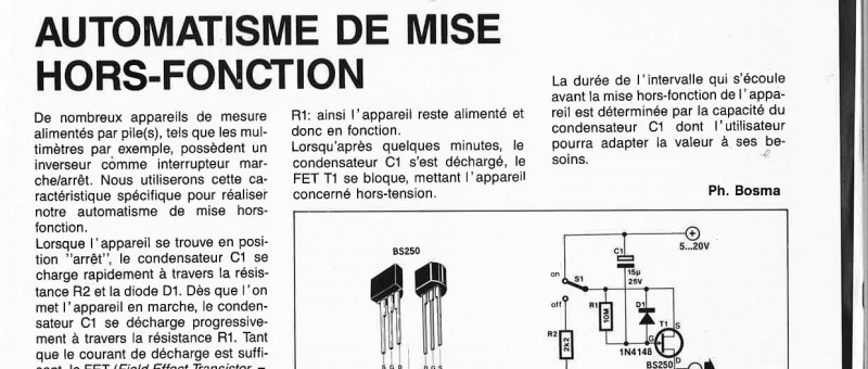 AUTOMATISME DE MISE HORS-FONCTIO