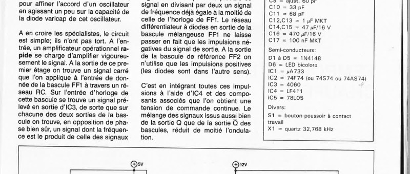 STABILISATEUR POUR OSCILLATEUR JUSQU`À 100 MHZ