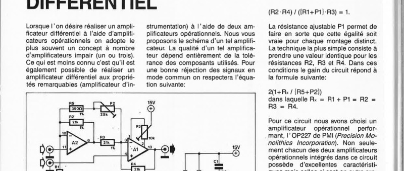 AMPLIFICATEUR DIFFÉRENTIEL 