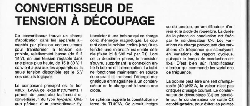 CONVERTISSEUR DE TENSION À DÉCOUPAGE