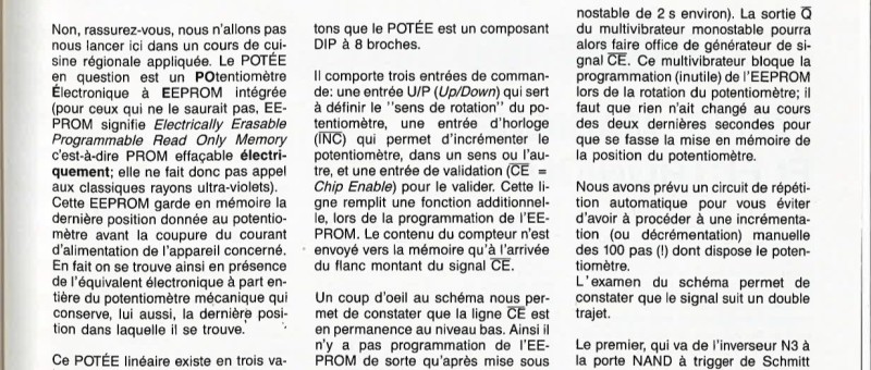 COMMANDE DE POTÉE